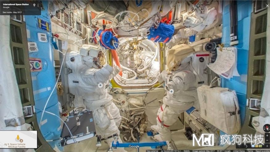 谷歌街景，你可以360°暢游國際空間站！